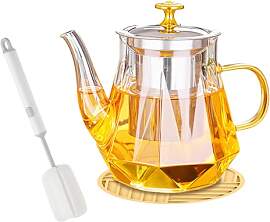 1000ml/34oz Teekanne aus Glas mit Matte &