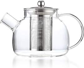 1000ml Teekanne, Glas Teekanne mit Siebeinsatz