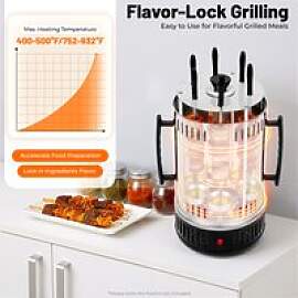 1000W Vertikaler Elektrogrill Rauchfreier