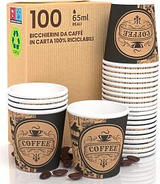 100 Pappbecher für Kaffee PubBeigeCUP