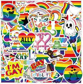 100 Regenbogen-Aufkleber, Stolz-Aufkleber,