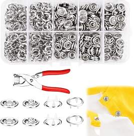 100 Sets Druckknopf Set Mit Zange, 9.5mm Metall