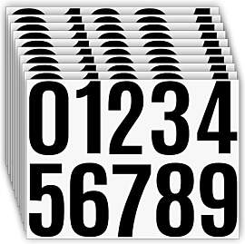 100 Stück, 10 cm - Zahlen Aufkleber Groß, 10