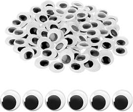 100 Stück 20mm Wackelaugen Selbstklebend Runde