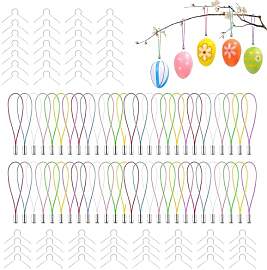 100 Stück Aufhänger für Ostereier, Ostern Deko, 