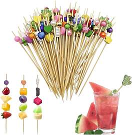 100 Stück Cocktailspieße,Spieße Fingerfood,12CM 