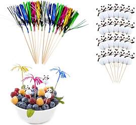 100 Stücke Cocktailspieße in Feuerwerk- und