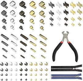 101 stück reißverschluss reparatur set, metall