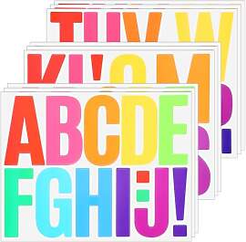 108 Stück Buchstaben Aufkleber Bunt 9 Blatt 7,6