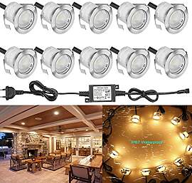 10er Warmwhite 0.6W LED Bodeneinbaustrahler Aussen 