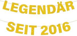 10 Geburtstag Junge Deko Mädchen - Gold Glitzer