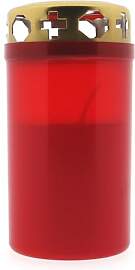 10 Grabkerze Nr. 3 mit Gold Deckel - Rot |