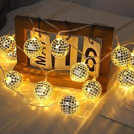10 LED Discokugel Lichterkette,1.5m Disco Ball