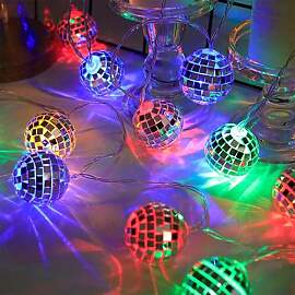 10 LED Discokugel Lichterkette,1.5m Disco Ball