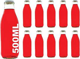 10 leere Glasflaschen 500ml MIL Saftflaschen