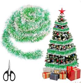 10M Lametta Girlande Weihnachten, Glänzend