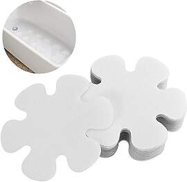 10-Pack Non-Slip Strip Stickers - White Flower