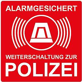10 Stück Aufkleber Alarmgesichert Weiterleitung