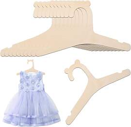 10 Stück Baby Kleiderbügel aus Holz,
