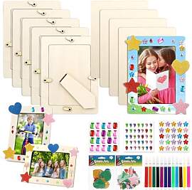 10 Stück Bilderrahmen Holz Set zum Bemalen, 20 x