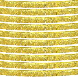 10 Stück Gold Vorhang Silber, Folie Fransen