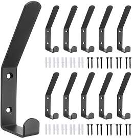10 Stück Großer Garderobenhaken 2cm Breiter