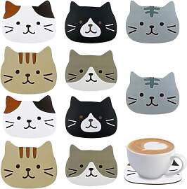10 Stück Katze Untersetzer,Tischuntersetzer