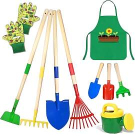 10 Stück Kinder Gartenwerkzeug Set, Metall