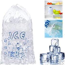 10 Stück Kunststoff-Eisbeutel mit Kordelzug,