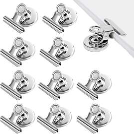 10 Stück Magnet Clips, Silber Kühlschrank