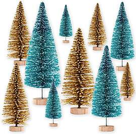 10 Stück Mini Weihnachtsbaum Künstlich