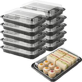 10 Stück Schwarz Wiederverwendbare Meal Prep