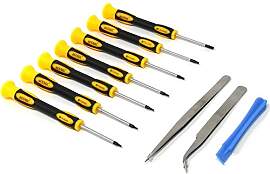 10 teiliger Torx Schraubendrehersatz T3, T4, T5,