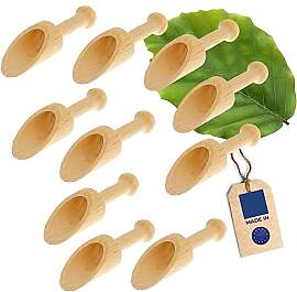 10x HOFMEISTER® Dosier-Löffel aus Buchen-Holz, 5 