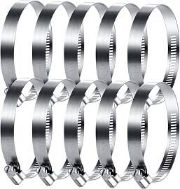 10x Schlauchschellen Edelstahl 59-82 mm,