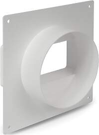 110x55mm Rechteckig zu 100mm Rund Verbinder mit