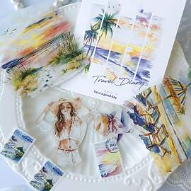 120Pcs Scrapbooking Stickers Zubehör Set