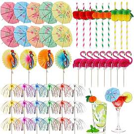 120 Stück Cocktail Deko, Cocktail Schirmchen,