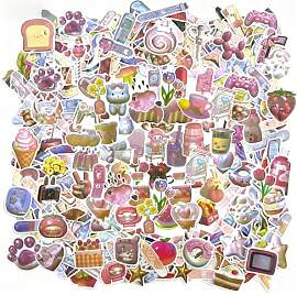 120 Stück Cute Sticker Aesthetic, rosa Coquette