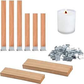 120 Stück Kerzendochte für Kerzen, Holzdochte