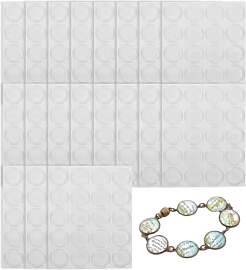 120 Stück Transparent Epoxidharz Aufkleber Punkte 