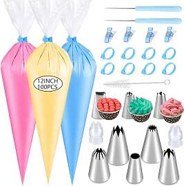 125 Stück Spritzbeutel Spitzen Set, Verdickter