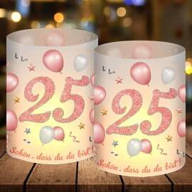 12 Dekorative Laternen für 25 Jahre,