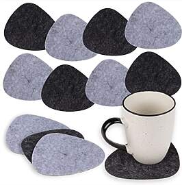 12er Set Filz-Untersetzer Glasuntersetzer oval