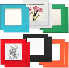 12er-Set Quadratische Bilderrahmen aus Pappe|10x10 