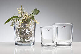 12er Set Teelichthalter, Dekogläser CYLI H. 11cm