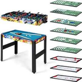 12-in-1-Spieltisch, Tischspiel mit Tischfußball,
