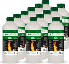 12 Liter Bioethanol ohne Geruch (12 x 1L Flasche)