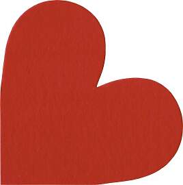 12 Servietten gestanzt Einzelnes Herz rot Liebe