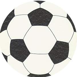 12 Servietten gestanzt in Ballform, Fußball